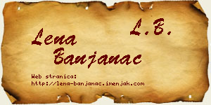 Lena Banjanac vizit kartica